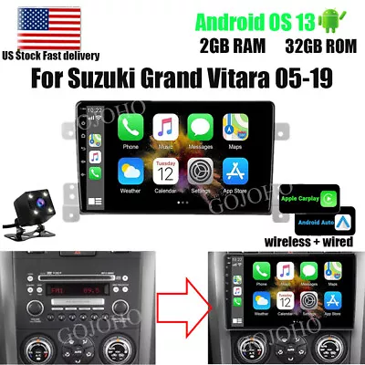 32GB Android 13 For Suzuki Grand Vitara 05-19 Car Stereo Radio GPS Navi CarPlay • $128.79