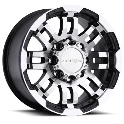 17x8.5 Vision 375 Warrior 6x5/6x127 25 Black Machined Wheels Rims Set(4) 78.1 • $668