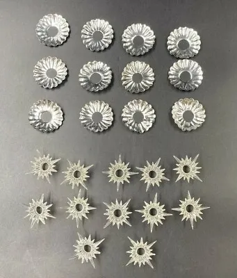 12 Vintage Christmas Light Clear Plastic Star Covers & Silver Foil Reflectors • $23.99