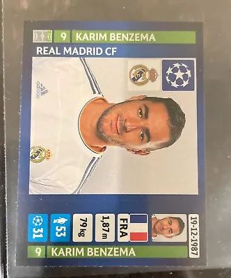 2013-14 Panini Champions League KARIM BENZEMA Sticker • $1.99