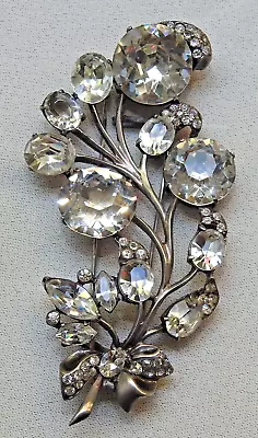 Vtg Huge Sterling Silver Flower Clip Brooch EISENBERG ORIGINAL Signed 196ky • $725.95