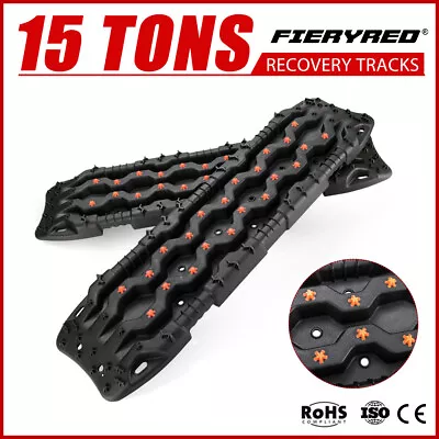 Black 4WD Recovery Tracks 15T Off Road 4x4 Sand Snow Track 15 Tons Max Loading • $134.95