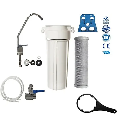 Single Under-sink Drinking Water Filter System Tap  Kit Faucet + Accessories • £35.90