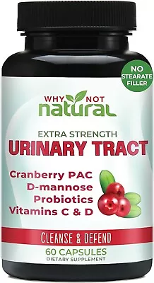 Urinary Tract Health Pills With D Mannose Cranberry PAC Extract Probiotics... • $96.77