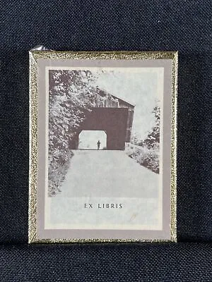 Vintage Antioch 3X4  Bookplates Ex Libris Person Covered Bridge - 50 New In Box • $15.49