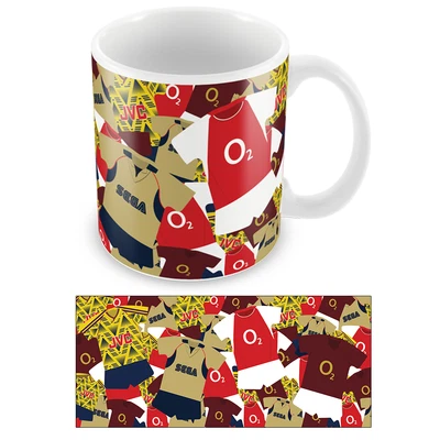 £7.99 • Buy Arsenal Retro Shirt Classic Kits Mash Up Mug Cup Great Gift Top Quality