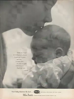 1955 Pablum Baby Mixed Cereal Mother Kiss Barley Rice Oatmeal Vintage Print Ad • $9.99