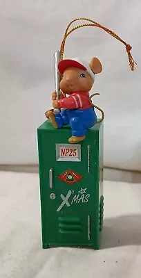 Mistletoe Magic Vintage Ornament Baseball Mouse On Locker With Bat 9703303 • $12.96