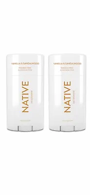 2 Native DeodorantAluminum And Paraben Free Vanilla & Sandalwood 2.65oz • $19.99