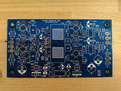 DIY PCB Plus Tube - Balanced (differential) Preamp/head Amp Using Korg Nutube  • $60