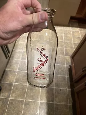 $19.99 • Buy The Dunmyer Dairy ACL Quart Milk Bottle Lindsey Ohio OH