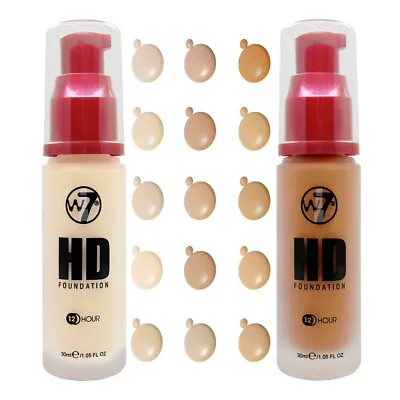 W7 HD Foundation Pump Applicator Liquid Face Make Up • £5.99