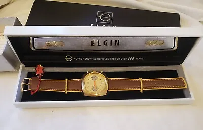 New Old Stock Vintage 1970's Elgin Chronograph W/ Box & Papers Valjoux 7734 • $1695