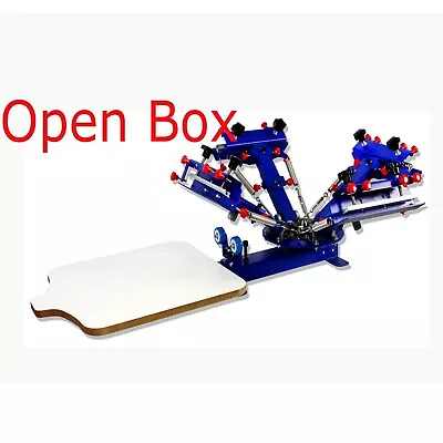 Open Box Table Type 4 Color 1 Station Screen Printing Machine Screen Printer DIY • $358.05