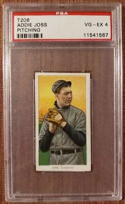 1909-11 T206 Sweet Caporal 350/30 Addie Joss Pitching Naps Baseball Card PSA 4 • $1699.99