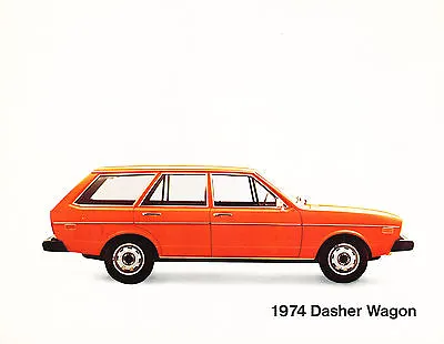 $6.84 • Buy 1974 VW Volkswagen Dasher Wagon 1-page Original Car Sales Brochure Fact Sheet