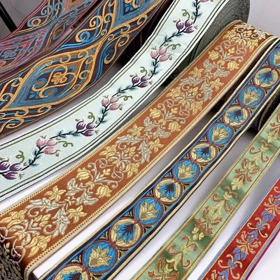 £2.72 • Buy 1 Meters Jacquard Trim 3-8cm Wide Woven Border Sew Embroidered Ribbon Lace Decor