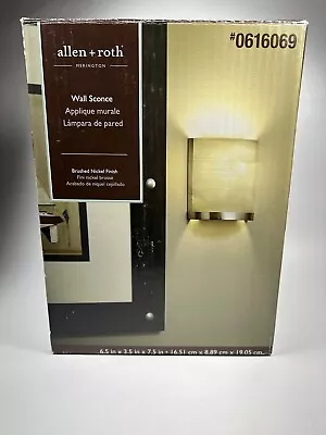 Allen + Roth Merington Wall Sconce Brushed Nickel Transitional Vanity Light New • $22