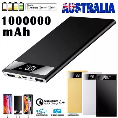 1000000mAh Portable Power Bank 2 USB Fast Charging External Battery Pack Charger • $27.99