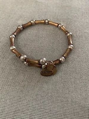 ALEX And ANI Vintage 66 Beaded Bracelet Wrap Bronze Tone • $6