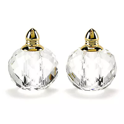 Modern Handcrafted Optical Crystal Salt And Pepper Shakers - Set Of 2 2.5  • $80.99