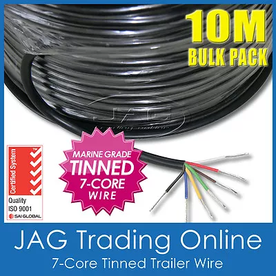 10M X 7-CORE MARINE GRADE TINNED TRAILER WIRE-BOAT/AUTO/CARAVAN ELECTRICAL CABLE • $64.95