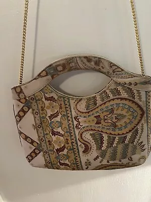 Morris Moskowitz Clutch/ Shoulder Bag Printed Leather Paisley Design Vintage • $25