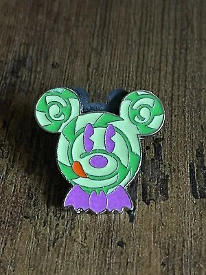 Disney Pin Mickey Mouse Lollipop Halloween Bat Bow Tie Green • $7.50