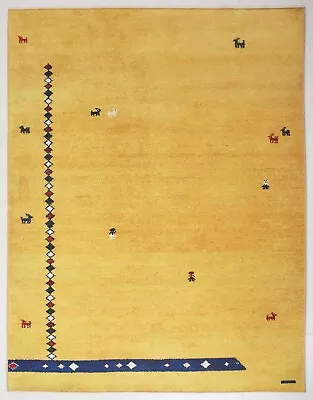 $179 • Buy 8X10 Gabbeh Machine Washable Rug With Boy, Girl, Goat Design