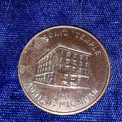 Masonic Temple Adrian Michigan Dedication 1924 Coin • $12