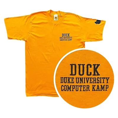 Vintage Velva Sheen Duke University Computer Camp Tshirt Mens Large DUCK Tee • $39.95