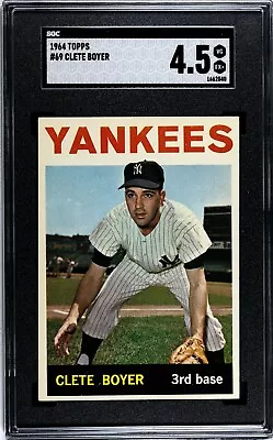 1964 Topps Baseball Clete Boyer #69 SGC 4.5 • $0.99