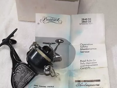 Vintage SHAKESPEARE PRESIDENT II 2840DE Spinning Reel • $45