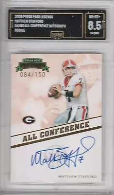 2009 Matthew Stafford Press Pass Legends /150 All Conference Autograph Gma 8.5  • $159