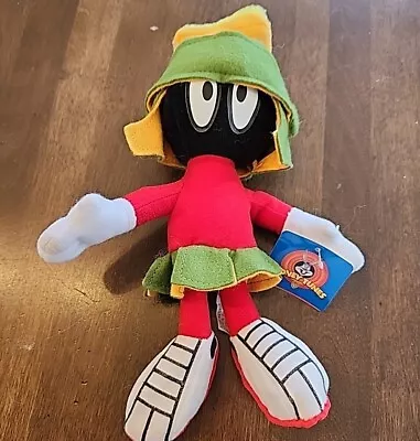 Vtg 1997 Warner Bros Marvin The Martian Plush 10  Alien Looney Tunes Figure Toy • $18.99