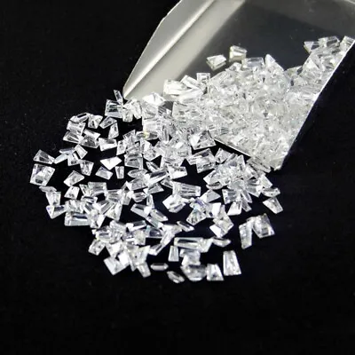 1 Ct. White-EF CVD Diamonds Tapered Baguette Mixed Size Cut Lot 30-35 Pieces • £148.42