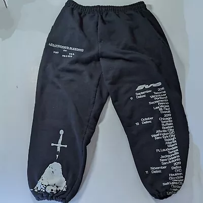 Posty Co Post Malone 2019 Hollywood's Bleeding Tour Sweat Pants Medium Gray Grey • $99.99