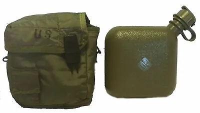 Military 2 QT Canteen With Cover And Shoulder Strap  NEW  • $29.99