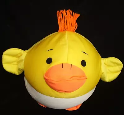Moshi Plumpeez DUCK Yellow Orange White Round Microbead Pillow Plush Chick Bird • $59.99
