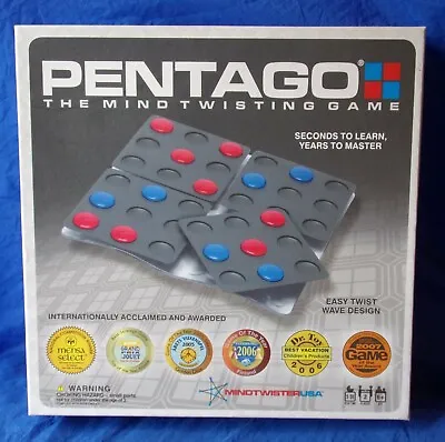 PENTAGO The Mind Twisting Game Award Winning Five In A Row EasyTwist Wave Design • $13.58