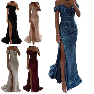 Fashion Dress Long Dress Elegant Maxi Sequin Sleeveless Vintage Sequined • $54.03