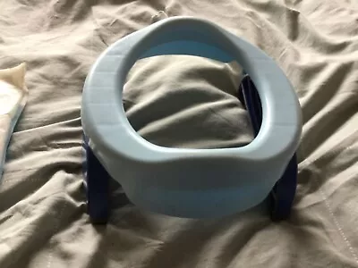 £2.99 • Buy Potette Plus Fold Away Travel Potty - White/Blue + Disposable Liners