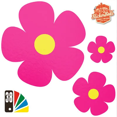 25 DAISY FLOWER STICKERS DECALS For Car | Wall | Home - 38 Colours (S2) • £4.95