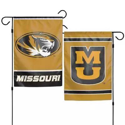 Missouri Tigers 2 Sided Garden Flag 12.5  X 18  [NEW] NCAA Fan Yard Outdoor • $13.95