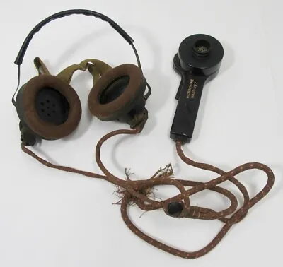Wwii Military Headphones And Microphone #7 Untested • $99