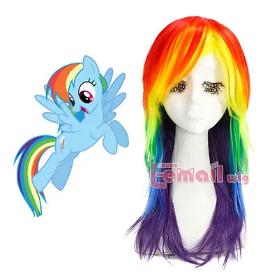 [In Stock]My Little Pony Rainbow Dash Friendship Is Magic Long Cosplay Wig Wigs • $16.42