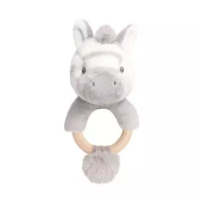 14cm Baby Ring Rattle Zebra Keeleco Toys 100% Recycled  Eco Friendly Soft Plush • £8.95