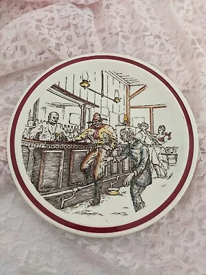 Vintage Bits Of The Old West -  THE BAR FLY Vernon Kilns Plate  Rare HTF • $24.99