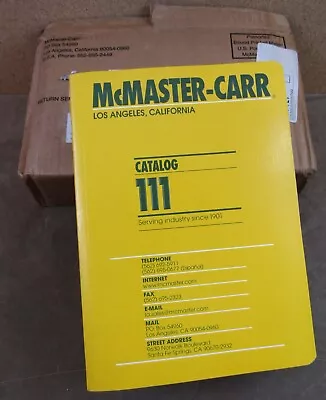 EXCELLENT! McMASTER-CARR CATALOG NO.111 2005 PRODUCTS PIPES FITTINGS TOOLS ETC. • $19.95