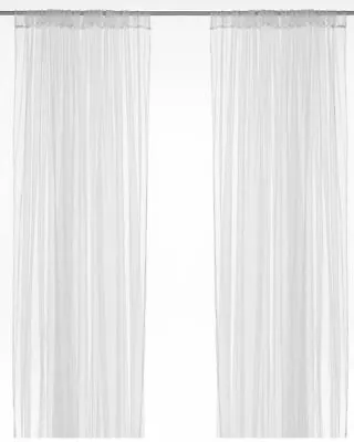 IKEA Genuine New Lill Net Curtains 1 Pair White 280x250 Cm 901.119.80 - UK • £10.98
